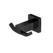 Modern National Lux Double Robe Hook - Matte Black