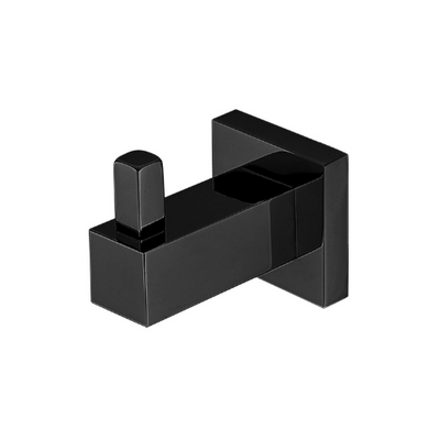 Modern National Lux Single Robe Hook - Matte Black