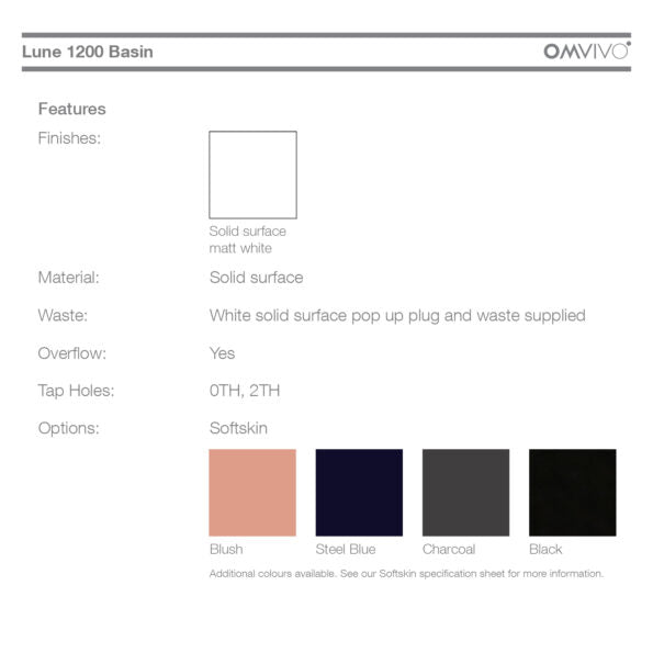 Omvivo Lune 1200 Wall Basin