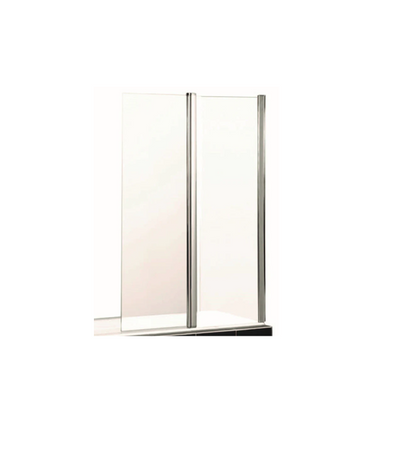 Semi Frameless Fixed & Swing Bath Screen Silver