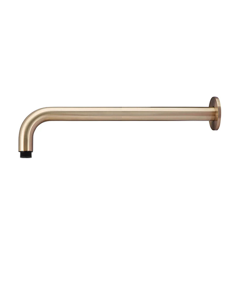 Meir Round Wall Shower Curved Arm 400mm Champagne