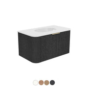 Fienza Margot Wall Hung Double Curve Cabinet Lola Gloss Basin Top