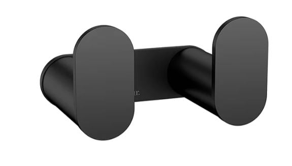 Meir Curvae Double Robe Hook - Matte Black