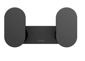 Meir Curvae Double Robe Hook - Matte Black