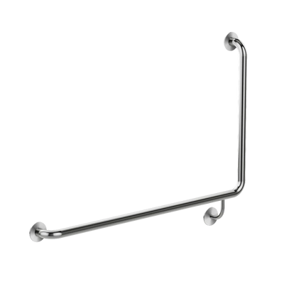 Meir  Mobility 90 Degree Left Side Grab Rail 600mm Brushed Nickel