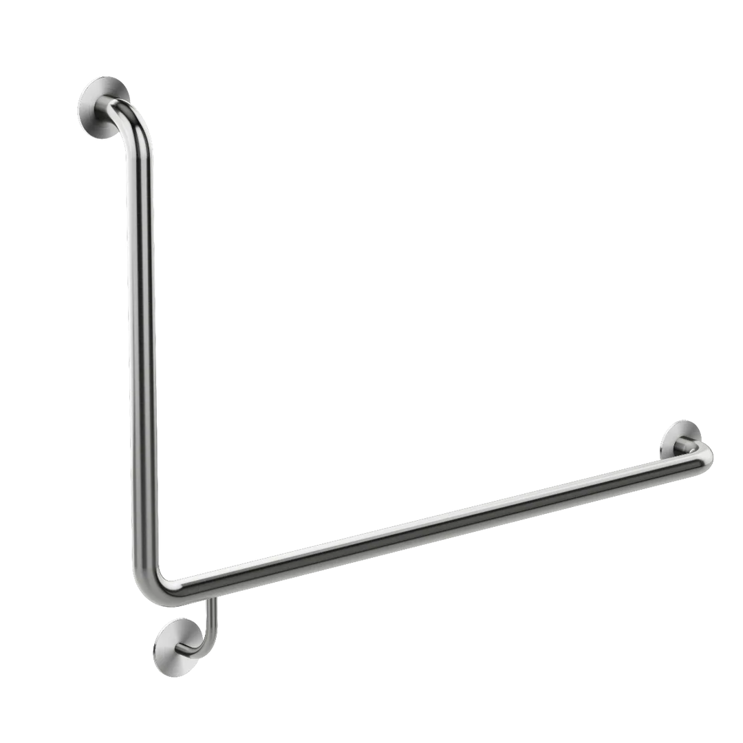 Meir  Mobility 90 Degree Right Side Grab Rail 600mm Brushed Nickel