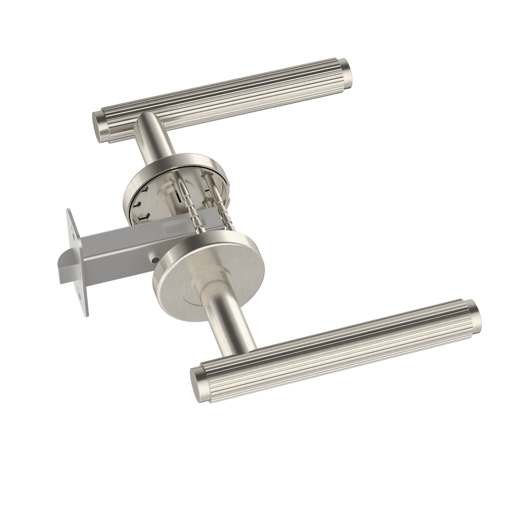 Meir Oppen Linear Lever Door Handle - Passage Brushed Nickel