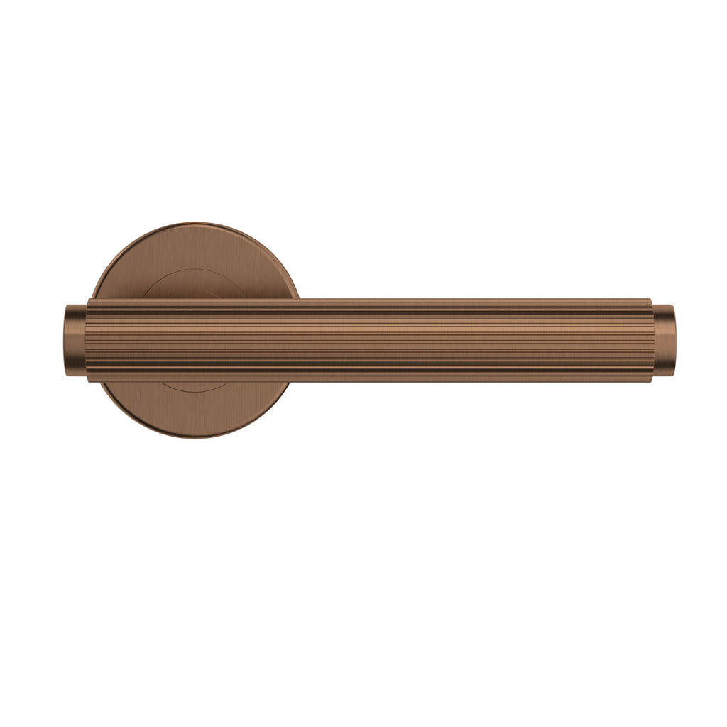 Meir Oppen Linear Lever Door Handle - Privacy Lustre Bronze