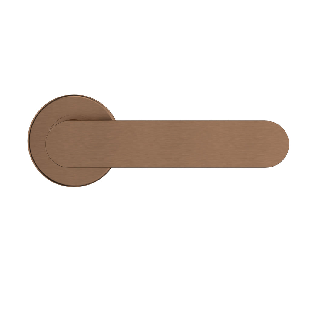 Meir Curvaé Flat  Lever Door Handle - Passage Lustre Bronze