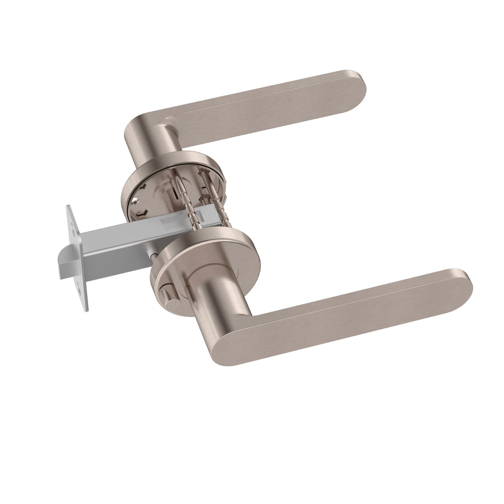 Meir Curvaé Flat Lever Door Handle - Privacy Champagne