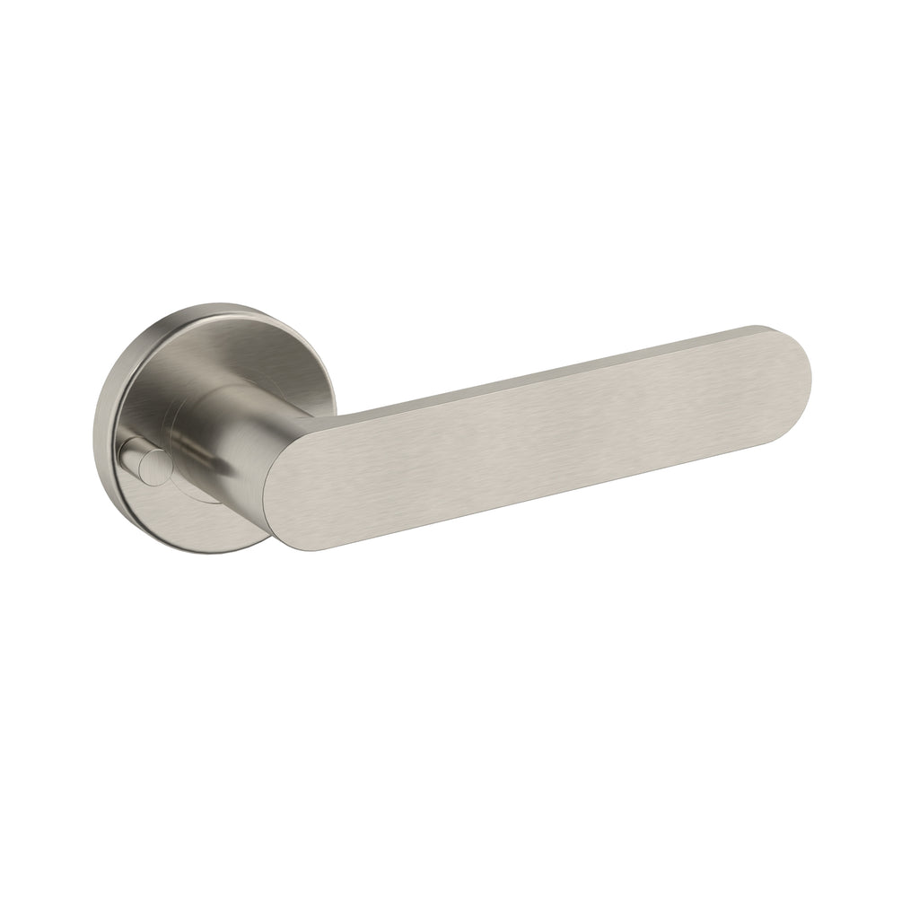 Meir Curvaé Flat Lever Door Handle - Privacy Brushed Nickel