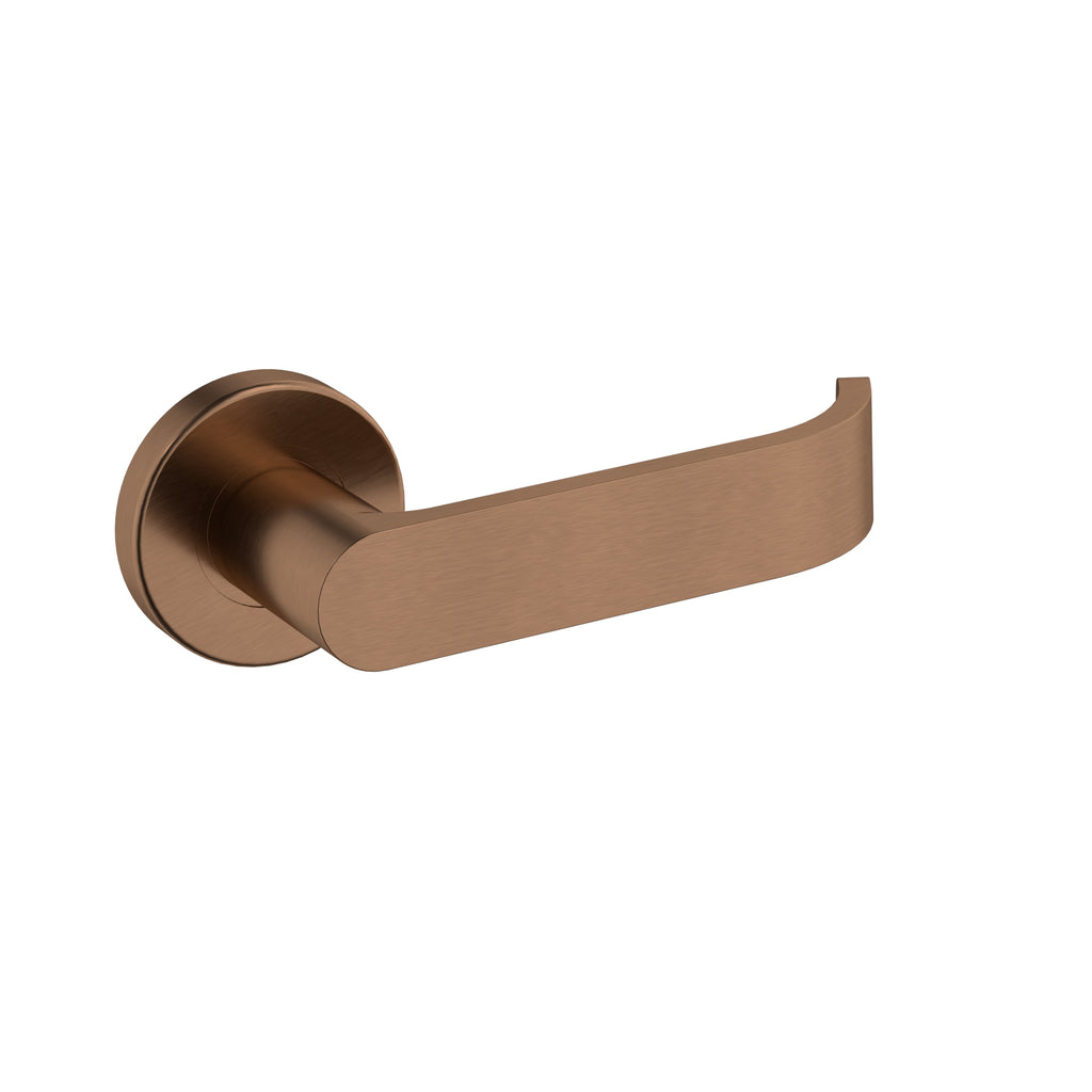 Meir Curvaé Return Lever Door Handle - Passage Lustre Bronze