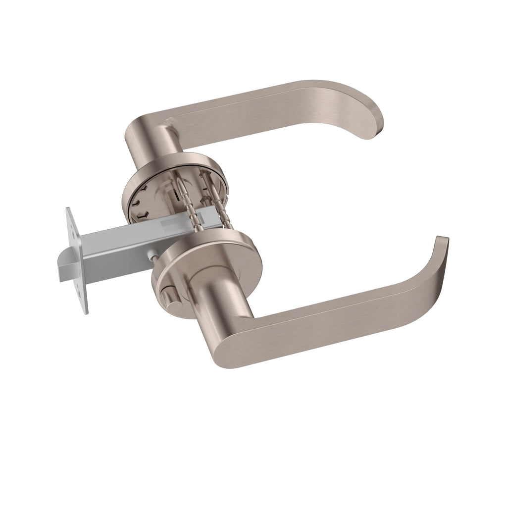 Meir Curvaé Return Lever Door Handle - Privacy Champagne
