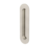 Meir Curvaé Oval Flush Pull - Passage Brushed Nickel