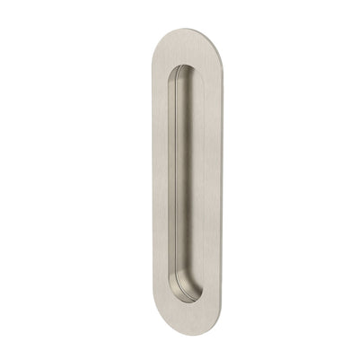 Meir Curvaé Oval Flush Pull - Passage Brushed Nickel
