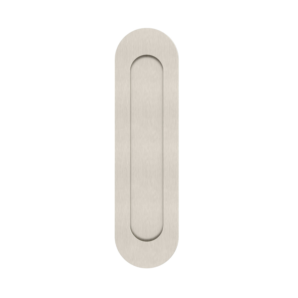 Meir Curvaé Oval Flush Pull - Passage Brushed Nickel