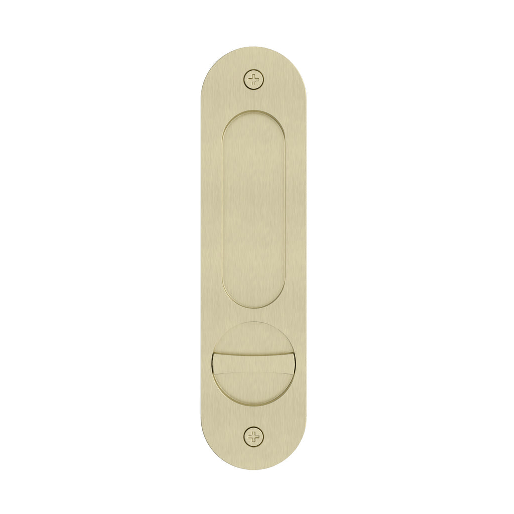 Meir Curvaé Oval Flush Pull - Privacy Tiger Bronze