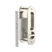 Meir Curvaé Oval Flush Pull - Privacy Brushed Nickel