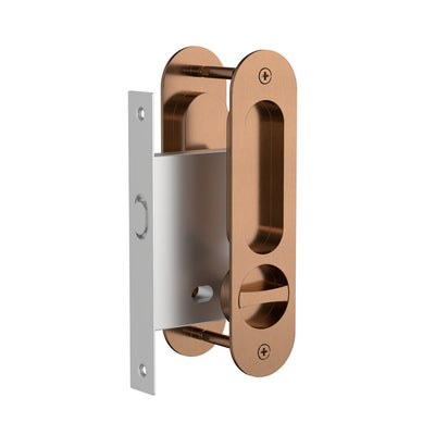 Meir Curvaé Oval Flush Pull - Privacy Lustre Bronze