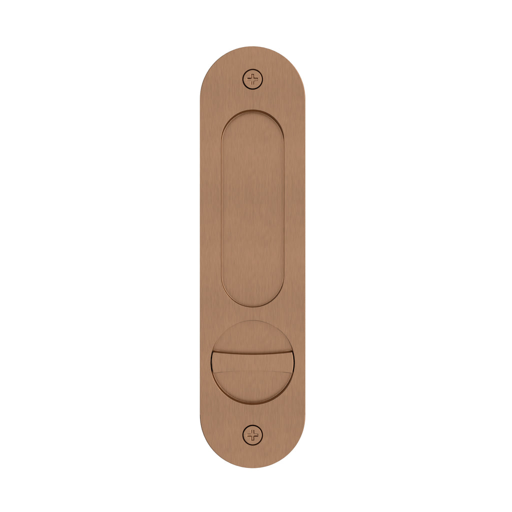 Meir Curvaé Oval Flush Pull - Privacy Lustre Bronze
