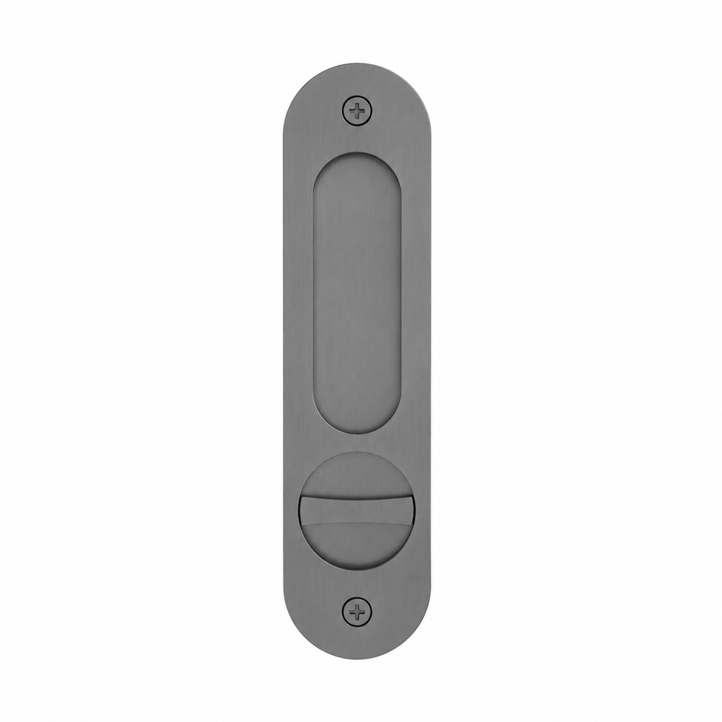 Meir Curvaé Oval Flush Pull - Privacy Shadow