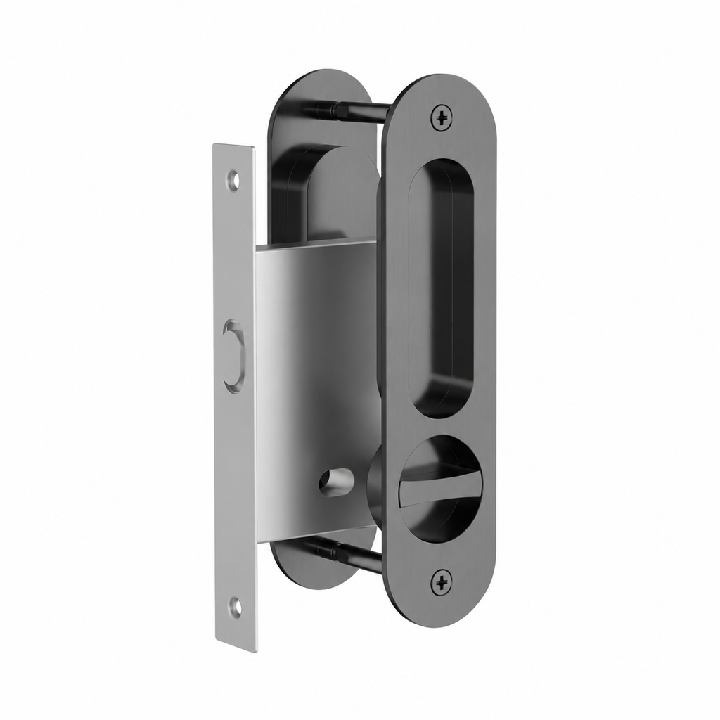 Meir Curvaé Oval Flush Pull - Privacy Shadow