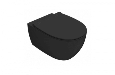 Globo 4All Compact SENZABRIDA® Wall Hung Pan Nero Opaco