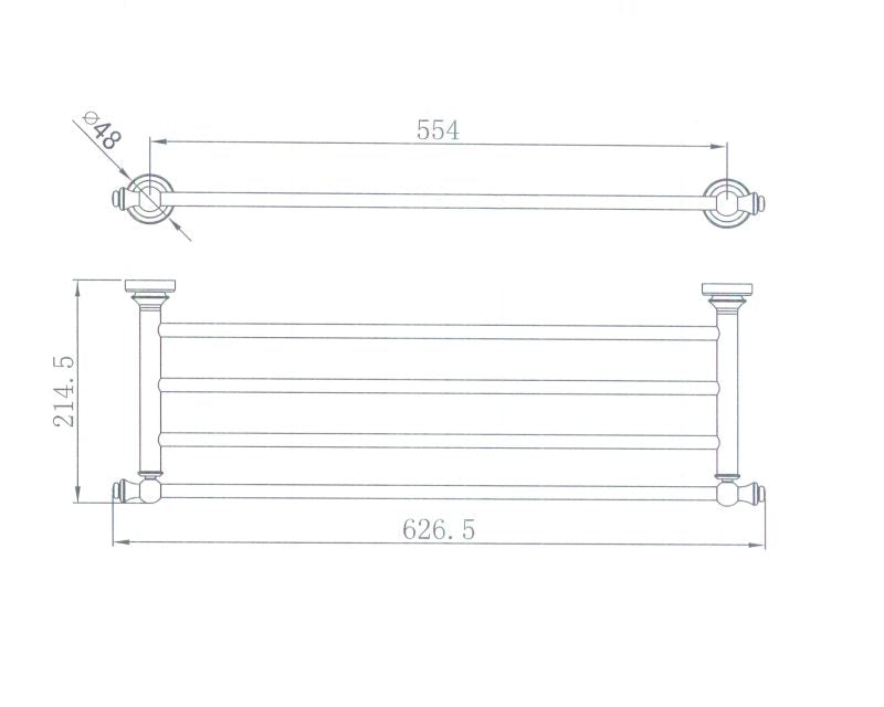 Modern National Medoc Bathroom Shelf - Matte Black