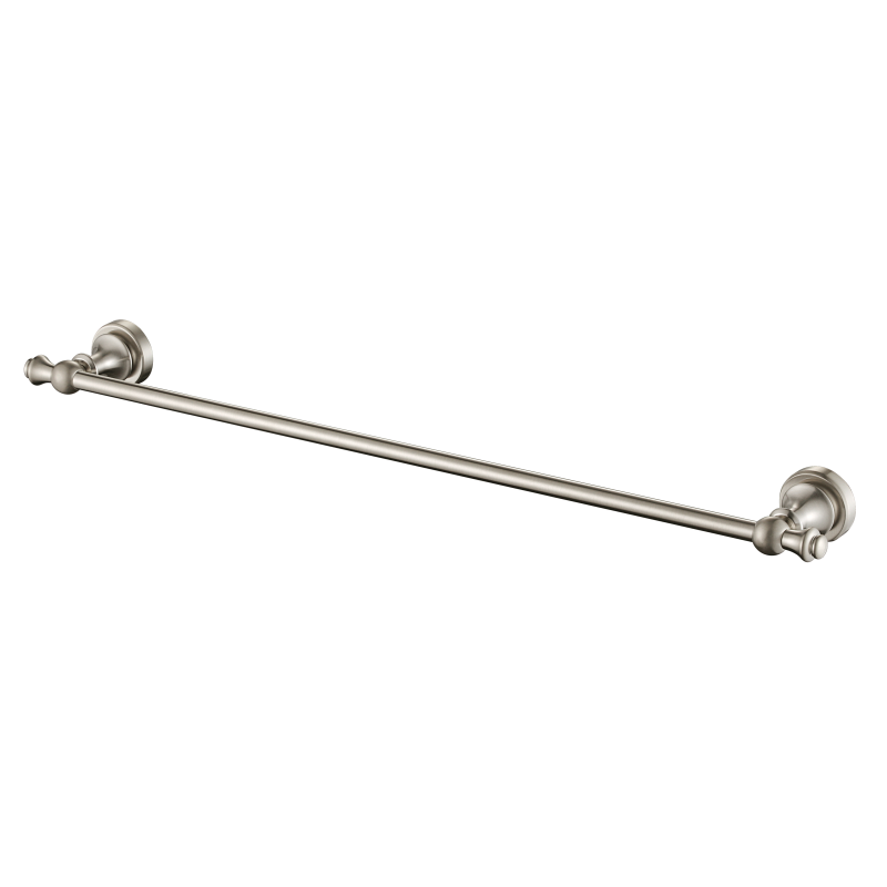 Modern National Medoc Single Towel Rail 600mm - Brushed Nickel