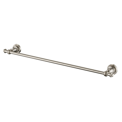 Modern National Medoc Single Towel Rail 600mm - Brushed Nickel