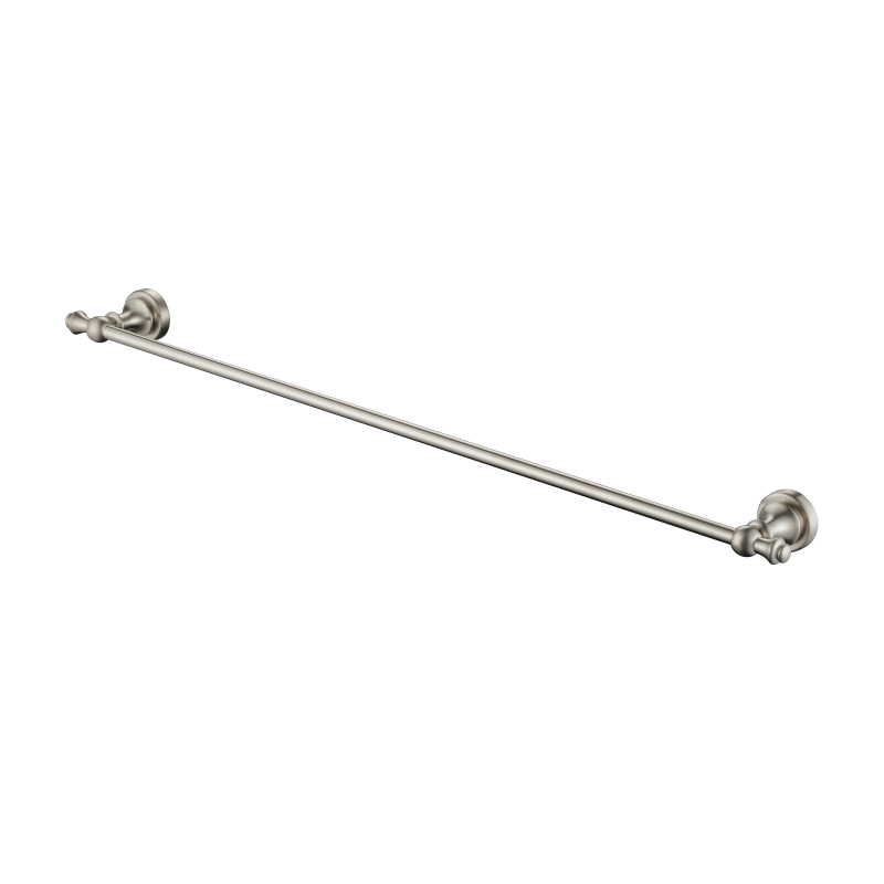 Modern National Medoc Single Towel Rail 750mm - Brushed Nickel