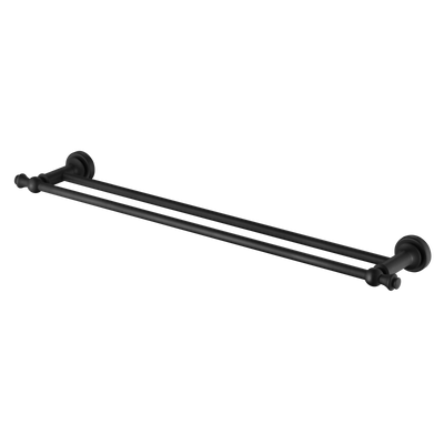 Modern National Medoc Double Towel Rail 600mm - Matte Black