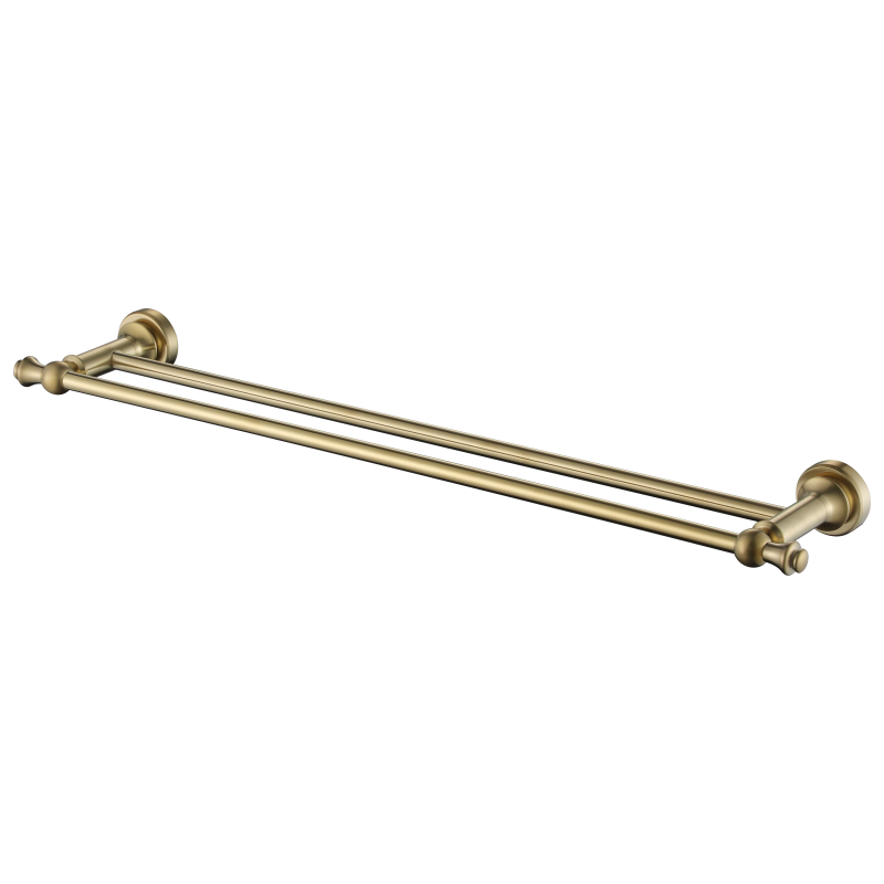 Modern National Medoc Double Towel Rail 600mm - Brushed Bronze
