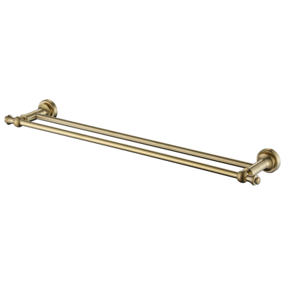 Modern National Medoc Double Towel Rail 600mm - Brushed Bronze