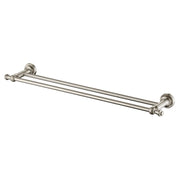 Modern National Medoc Double Towel Rail 600mm - Brushed Nickel