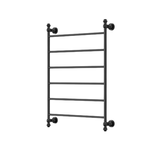 Modern National Medoc 6 Bar Heated Towel Rail - Matte Black