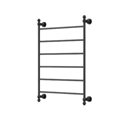 Modern National Medoc 6 Bar Heated Towel Rail - Matte Black