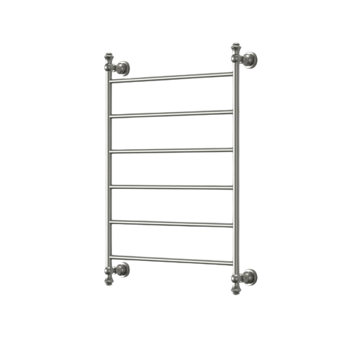 Modern National Medoc 6 Bar Heated Towel Rail - Brushed Nickel