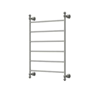 Modern National Medoc 6 Bar Heated Towel Rail - Brushed Nickel