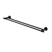 Modern National Medoc Double Towel Rail 750mm - Matte Black