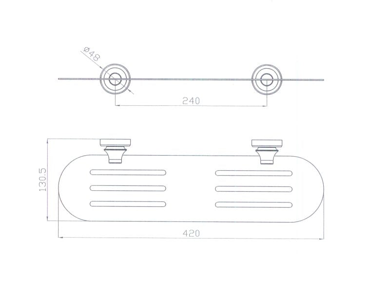 Modern National Medoc Metal Shelf - Brushed Bronze