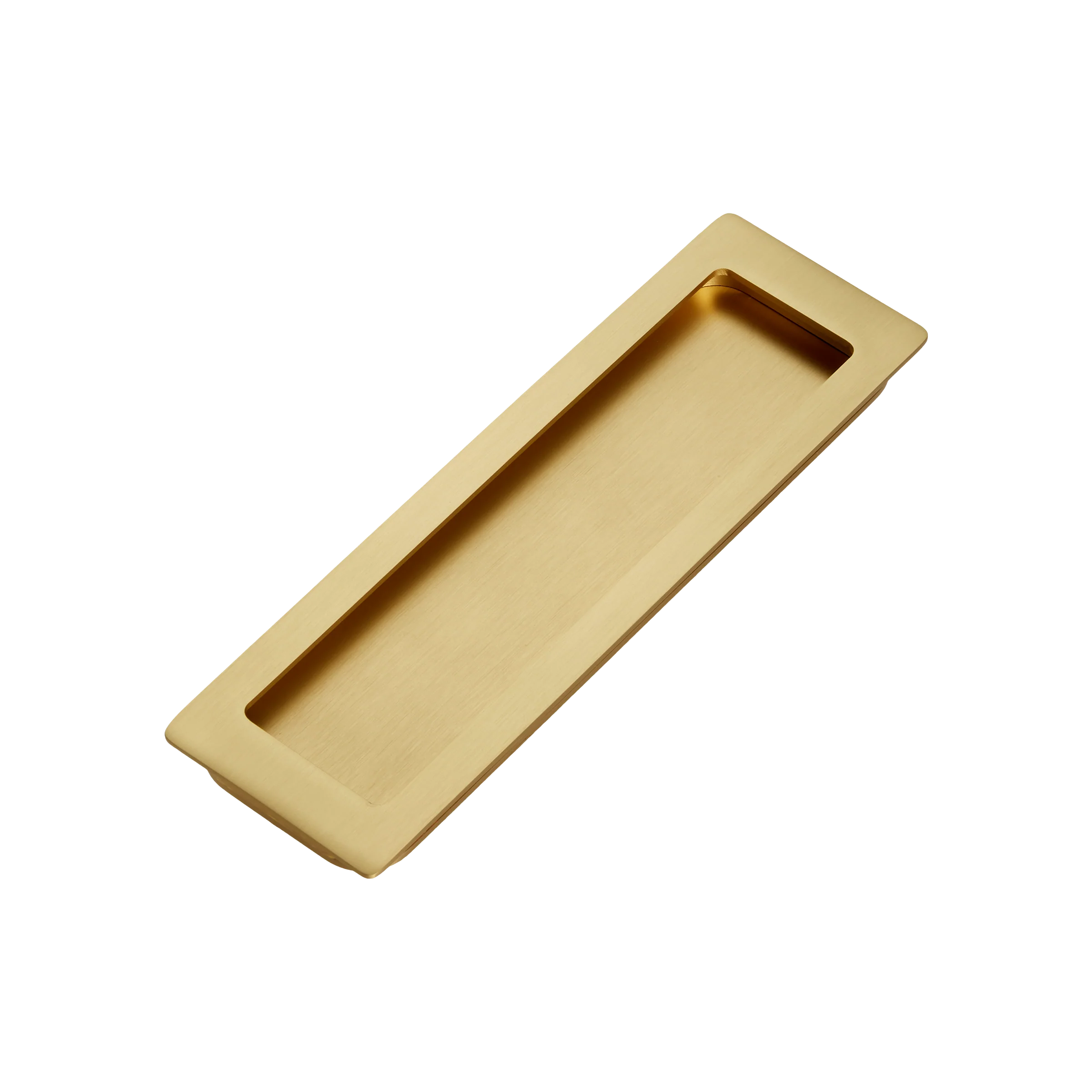 Momo Handles Cavity Slider Flush Pull Brushed Satin Brass