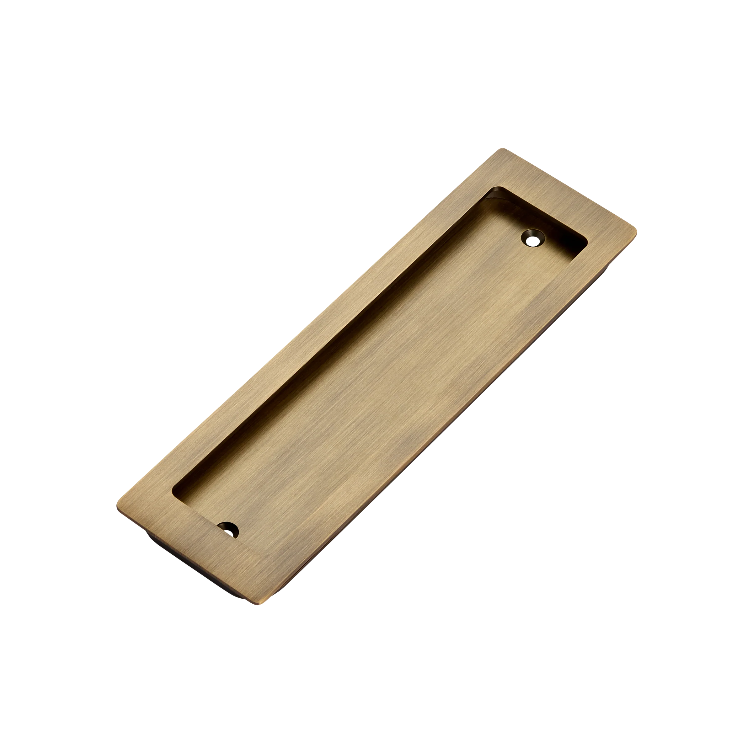 Momo Handles Cavity Slider Flush Pull Dark Brushed Brass