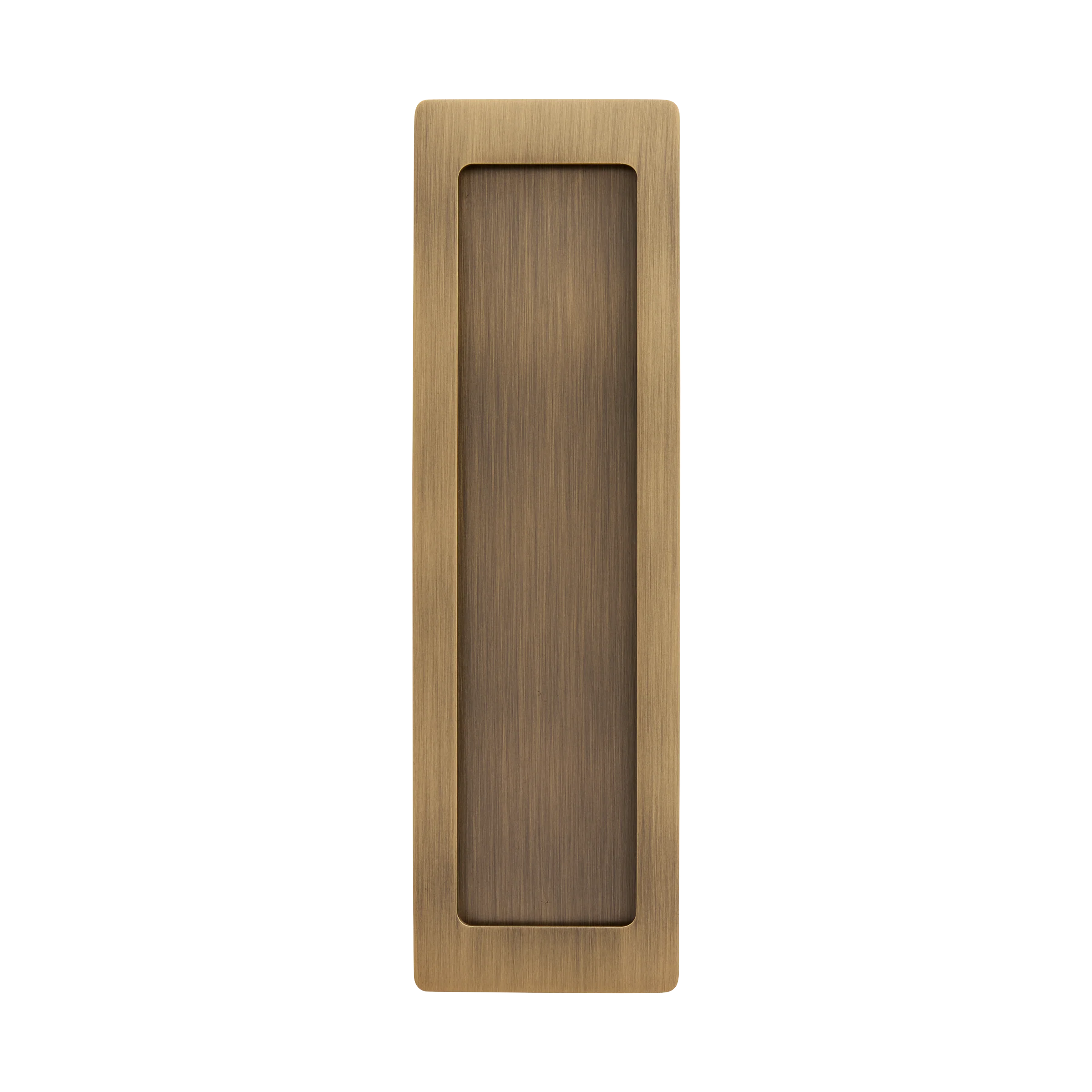 Momo Handles Cavity Slider Flush Pull Dark Brushed Brass