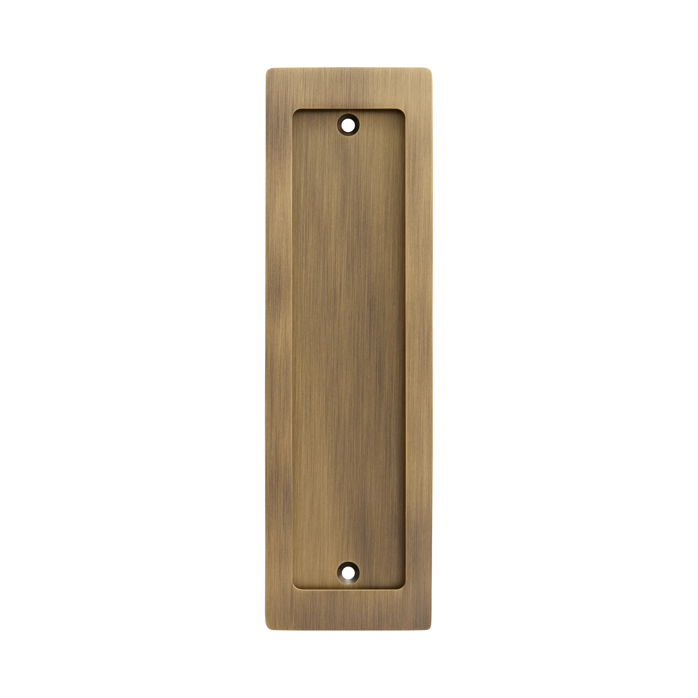 Momo Handles Cavity Slider Flush Pull Dark Brushed Brass