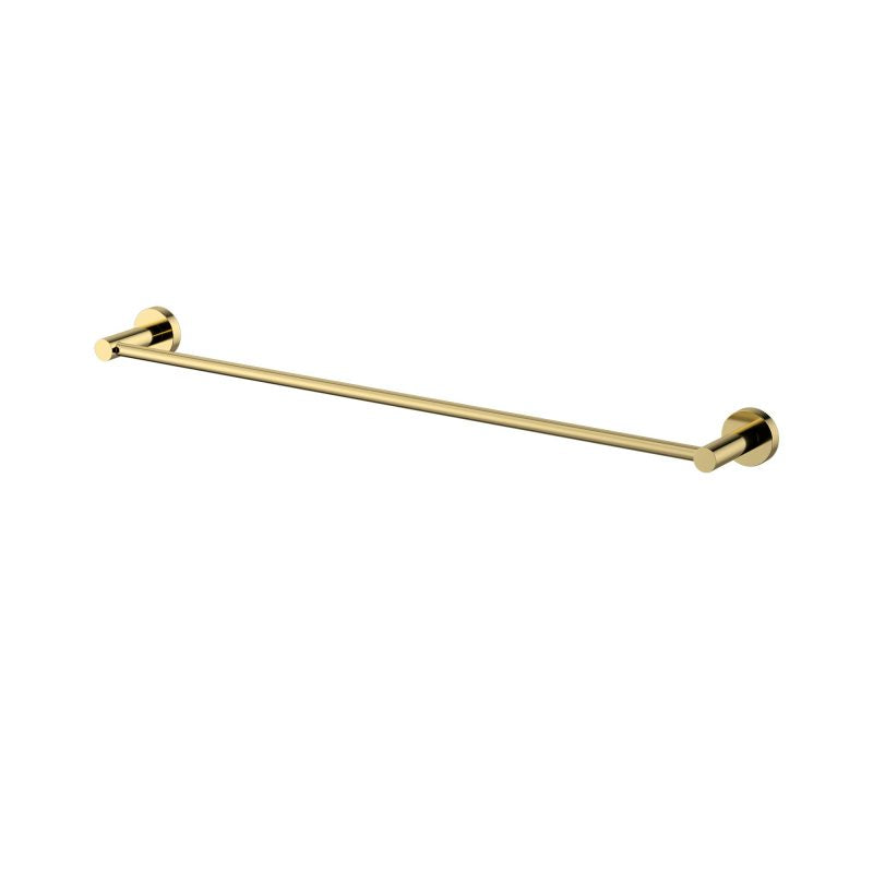 Modern National Single Towel Rail 600mm Polished Brass