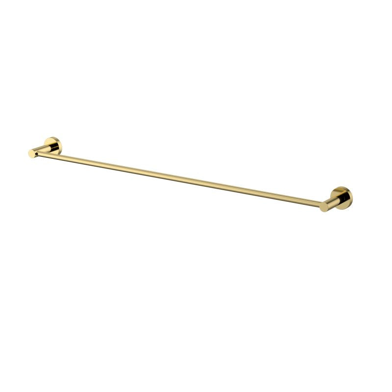 Modern National Single Towel Rail 750mm Brushed Polished Brass