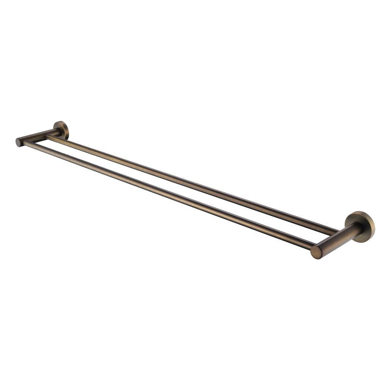 Modern National Mirage Double Towel Rail 600mm Antique Brass