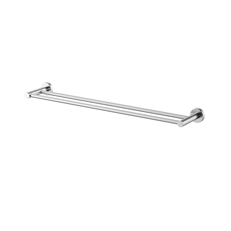 Modern National Mirage Double Towel Rail 600mm Brushed Chrome