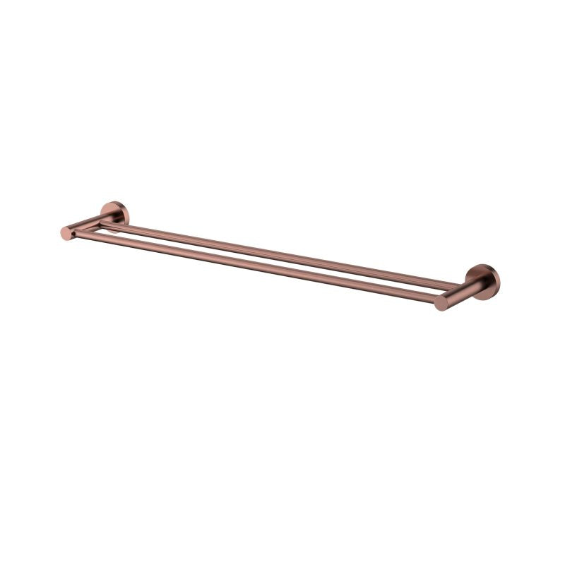 Modern National Mirage Double Towel Rail 600mm Champagne